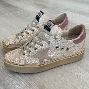 SOLD | golden goose glitter hi star sneakers